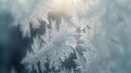 Obraz premium A close up of a snowflake with a frosty appearance