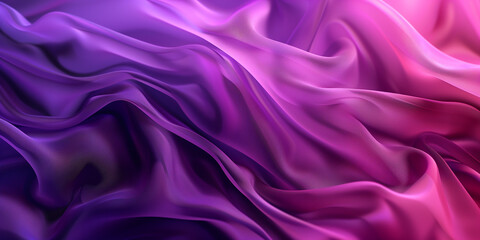 Obraz premium Purple fabric folds texture. Silk satin fabric backdrop with copy space.