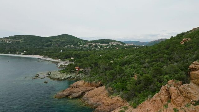 Aerial drone video. View from above. Path. Breathtaking view.