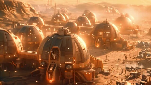 This Advanced spacecraft descending onto exotic extraterrestrial landscape in a Sci-Fi setting.