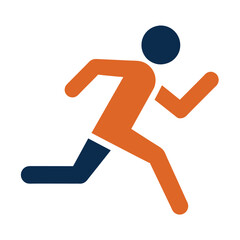 running  vector illustration on white background -vector illustration