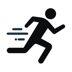 running  vector illustration on white background -vector illustration