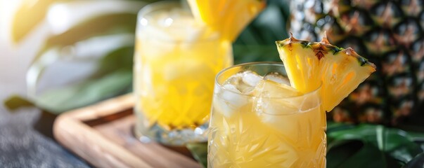 summer refreshing drink, a cocktail in a mason jar adorned with mint.