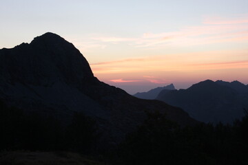 Sunset in the mountains