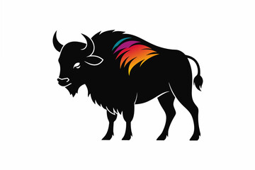 buffalo silhouette vector illustration