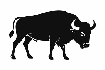 buffalo  silhouette silhouette vector illustration