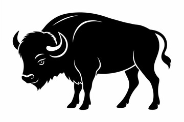 buffalo  silhouette silhouette vector illustration