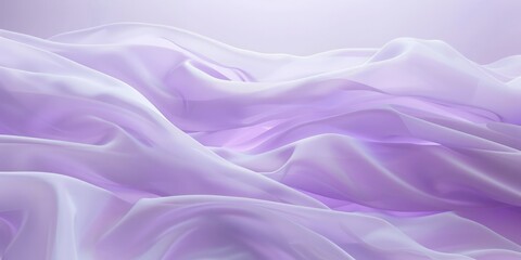 Obraz premium Gentle folds of lavender fabric flowing smoothly creating a calm and soothing visual effect