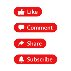 Like, comment, share and subscribe buttons