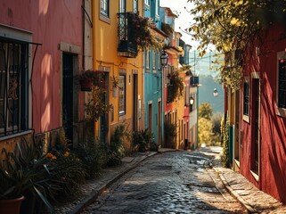 Fototapeta premium Colorful houses in the old town
