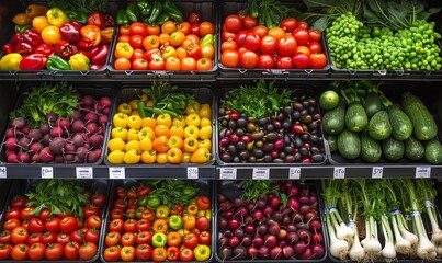 Vegetables in supermarket 