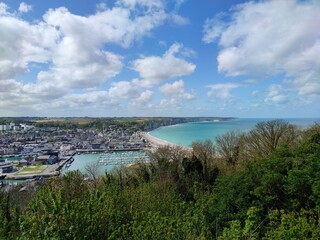 view of the coast of the ocean, Fecamp, travel in Normandy