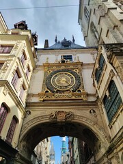 The Gros-Horloge at Rouen, travel in Normandy, France