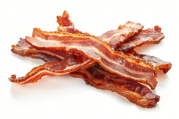 picture of bacon isolated on white background