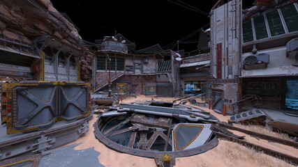 作業通路　3DCGレンダリング