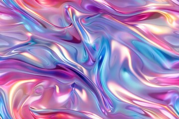 Abstract iridescent background with swirling, vibrant colors.