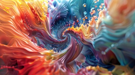 Obraz premium A Mesmerizing 3D Abstract Multicolor Visualization 