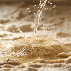 Close-up ofZhi Ren Ji  sake lees and splashes.