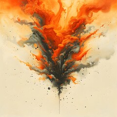 Rust Transforming into Abstract Explosion A Minimalistic