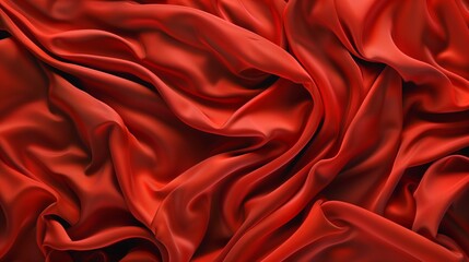 Obraz premium Texture background of a silk cloth with a red color draped elegantly