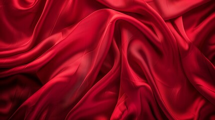 Obraz premium Texture background of a silk cloth with a red color draped elegantly