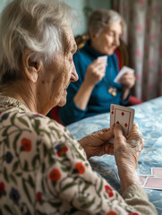 pensioners playing cards