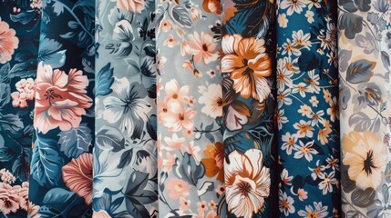 Fabric Design with Floral and Allover Patterns