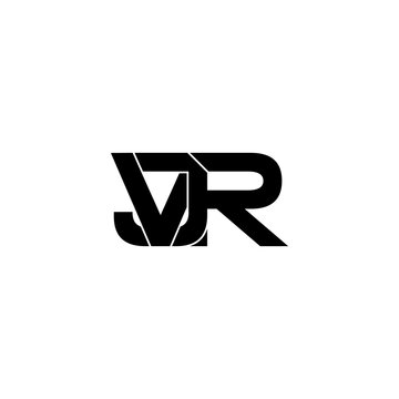 vjr typography letter monogram logo design