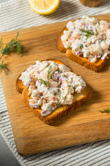 Cold Shrimp Toast Skagen on Bread