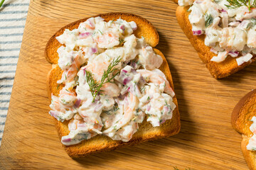Cold Shrimp Toast Skagen on Bread
