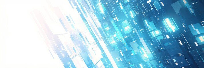 Tech-inspired abstract art with a network and data visualization