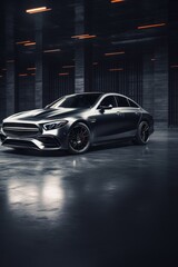 Luxury car  on dark background Generative AI