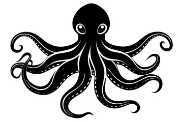 octopus silhouette vector illustration