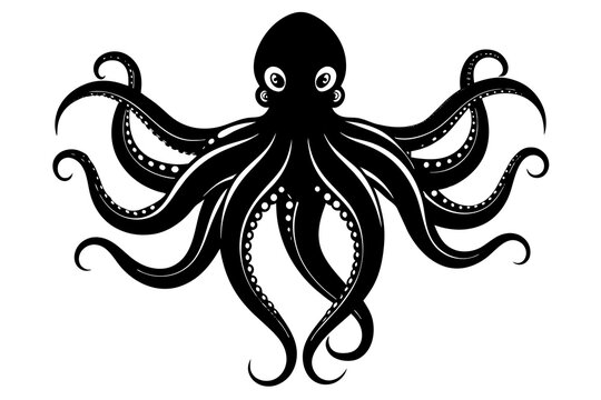 recommend clip art: octopus silhouette vector illustration