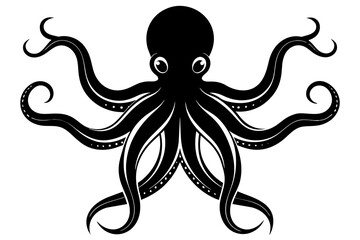 octopus silhouette vector illustration