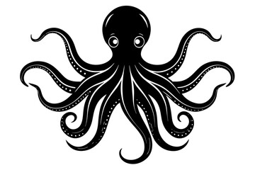 octopus silhouette vector illustration