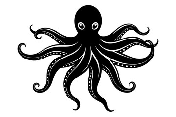 octopus silhouette vector illustration