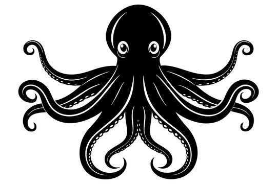 recommend clip art: octopus silhouette vector illustration