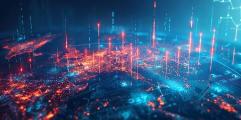 Digital Network Representing Global Economic Connectivity