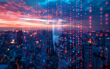 Fototapeta premium Digital Economy and Global Data Networks