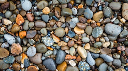 Background of pebbles on a beach