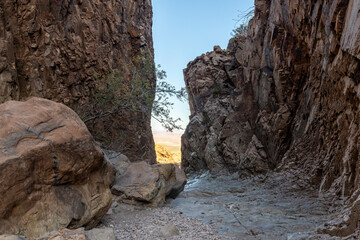 The window canyon in the Chisos mountain