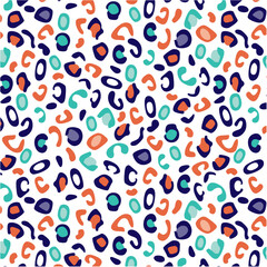 Colorful Leopard texture pattern