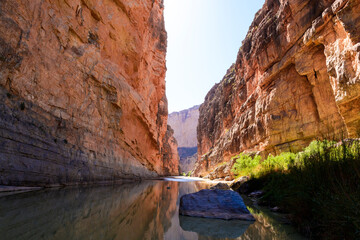 View from insisde Santa Elena canyon in Big Bend national park