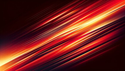 Abstract Red and Yellow Light Streaks