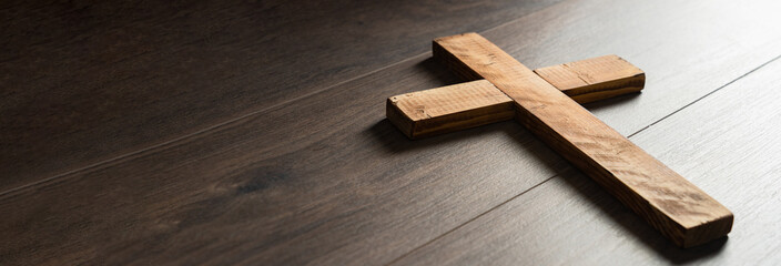 Wooden cross, Christian concept, religious symbol