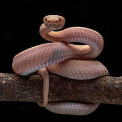 Black Mangrove Pit Viper  (Trimeresurus purpureomaculatus) native to India and Bangladesh.