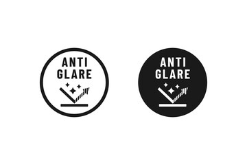 Anti glare mark or simple anti glare stamp vector isolated. Best Anti glare mark for packaging product design, and more.