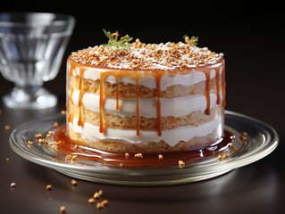 Close up shot of a cheesecake