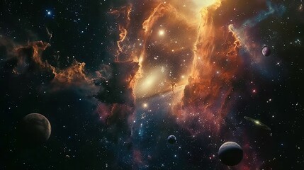 Fototapeta premium Space Wallpaper Background: Breathtaking Galaxy View